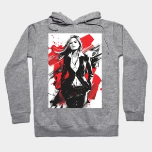 Black Ink Business Woman Hoodie